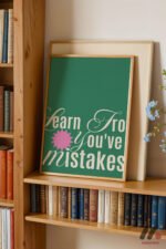 Learn From Mistakes Tipografi Duvar Tablosu, Modern Ev Dekorasyonu - Görsel 5