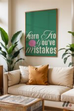 Learn From Mistakes Tipografi Duvar Tablosu, Modern Ev Dekorasyonu - Görsel 6