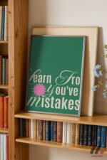 Learn From Mistakes Tipografi Duvar Tablosu, Modern Ev Dekorasyonu - Görsel 2