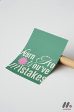 Learn From Mistakes Tipografi Duvar Tablosu, Modern Ev Dekorasyonu - Görsel 7