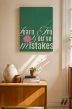 Learn From Mistakes Tipografi Duvar Tablosu, Modern Ev Dekorasyonu - Görsel 8