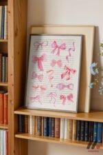 Pembe Kurdele Kolajı Duvar Tablosu, Modern Ev Dekorasyonu - Görsel 2