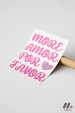 More Amor Por Favor Pembe Duvar Tablosu, Modern Ev Dekorasyonu - Görsel 7