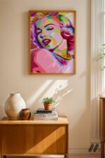 Pop Art Kadın Portresi Duvar Tablosu, Modern Ev Dekorasyonu - Görsel 4