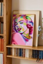 Pop Art Kadın Portresi Duvar Tablosu, Modern Ev Dekorasyonu - Görsel 5