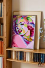 Pop Art Kadın Portresi Duvar Tablosu, Modern Ev Dekorasyonu - Görsel 2
