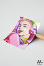 Pop Art Kadın Portresi Duvar Tablosu, Modern Ev Dekorasyonu - Görsel 7
