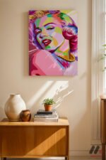 Pop Art Kadın Portresi Duvar Tablosu, Modern Ev Dekorasyonu - Görsel 8