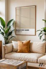 Bleached Sand Renk Kartı Duvar Tablosu, Huzurlu Ev Dekorasyonu - Görsel 6
