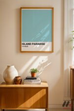 Island Paradise Renk Kartı Duvar Tablosu, Huzurlu Ev Dekorasyonu - Görsel 4