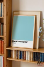 Island Paradise Renk Kartı Duvar Tablosu, Huzurlu Ev Dekorasyonu - Görsel 5