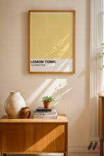 Lemon Tonic Renk Kartı Duvar Tablosu, Huzurlu Ev Dekorasyonu - Görsel 4