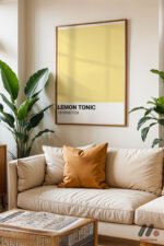 Lemon Tonic Renk Kartı Duvar Tablosu, Huzurlu Ev Dekorasyonu - Görsel 6