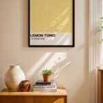 Lemon Tonic Renk Kartı Duvar Tablosu, Huzurlu Ev Dekorasyonu