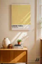 Lemon Tonic Renk Kartı Duvar Tablosu, Huzurlu Ev Dekorasyonu - Görsel 8