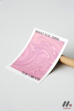 What You Think You Create Pembe Duvar Tablosu, Kişiye Özel Hediye - Görsel 7