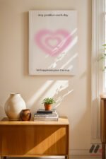 Stay Positive Kalp Aura Duvar Tablosu, Kişiye Özel Hediye - Görsel 8