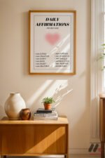 Daily Affirmations Posteri Duvar Tablosu, Kişiye Özel Hediye - Görsel 4