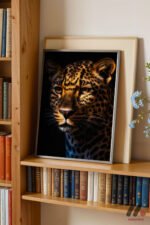 Leopar Portresi Duvar Tablosu, Hayvan Severlere Hediye - Görsel 2