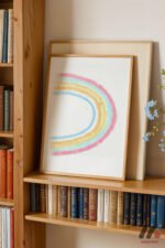 Pastel Gökkuşağı Duvar Tablosu, Hayvan Severlere Hediye - Görsel 9