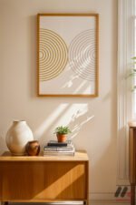 Altın Daireler Minimal Duvar Tablosu, Modern Ev Dekorasyonu - Görsel 4