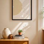Altın Daireler Minimal Duvar Tablosu, Modern Ev Dekorasyonu