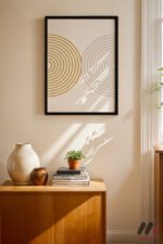 Altın Daireler Minimal Duvar Tablosu, Modern Ev Dekorasyonu