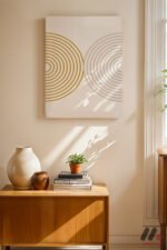 Altın Daireler Minimal Duvar Tablosu, Modern Ev Dekorasyonu - Görsel 8