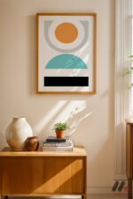 Minimal Geometrik Kompozisyon Duvar Tablosu, Modern Ev Dekorasyonu - Görsel 4