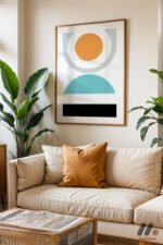 Minimal Geometrik Kompozisyon Duvar Tablosu, Modern Ev Dekorasyonu - Görsel 6