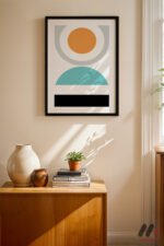 Minimal Geometrik Kompozisyon Duvar Tablosu, Modern Ev Dekorasyonu