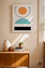 Minimal Geometrik Kompozisyon Duvar Tablosu, Modern Ev Dekorasyonu - Görsel 8