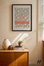 Bauhaus Tipografi Geometrik Poster Duvar Tablosu, Modern Ev Dekorasyonu
