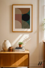 Bauhaus Geometrik Kompozisyon Duvar Tablosu, Modern Ev Dekorasyonu - Görsel 4