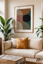Bauhaus Geometrik Kompozisyon Duvar Tablosu, Modern Ev Dekorasyonu - Görsel 6