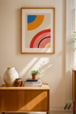 Bauhaus Yay Formları Kompozisyon Duvar Tablosu, Modern Ev Dekorasyonu - Görsel 4