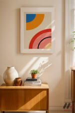 Bauhaus Yay Formları Kompozisyon Duvar Tablosu, Modern Ev Dekorasyonu - Görsel 8