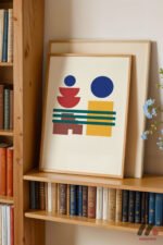 Bauhaus Geometrik Denge Duvar Tablosu, Modern Ev Dekorasyonu - Görsel 5