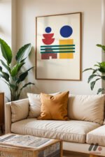 Bauhaus Geometrik Denge Duvar Tablosu, Modern Ev Dekorasyonu - Görsel 6