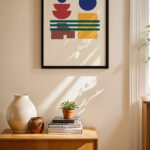 Bauhaus Geometrik Denge Duvar Tablosu, Modern Ev Dekorasyonu
