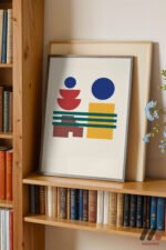 Bauhaus Geometrik Denge Duvar Tablosu, Modern Ev Dekorasyonu - Görsel 2