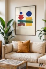 Bauhaus Geometrik Denge Duvar Tablosu, Modern Ev Dekorasyonu - Görsel 3