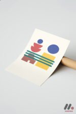 Bauhaus Geometrik Denge Duvar Tablosu, Modern Ev Dekorasyonu - Görsel 7