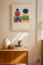 Bauhaus Geometrik Denge Duvar Tablosu, Modern Ev Dekorasyonu - Görsel 8