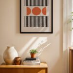 Bauhaus Çizgi ve Daire Deseni Duvar Tablosu, Modern Ev Dekorasyonu
