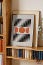 Bauhaus Çizgi ve Daire Deseni Duvar Tablosu, Modern Ev Dekorasyonu - Görsel 2