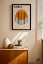 Bauhaus 1919-1923 Sergi Afişi Duvar Tablosu, Modern Ev Dekorasyonu