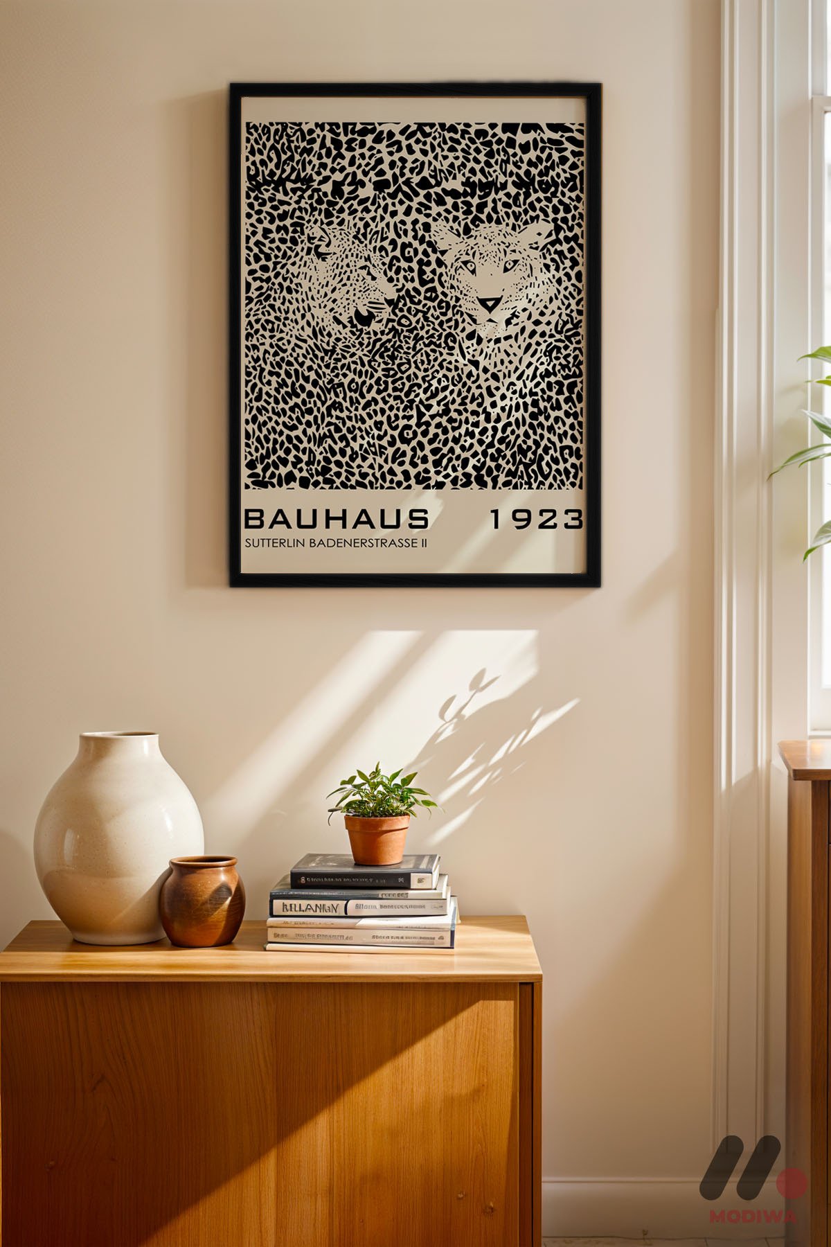 mdw-tbl-0509_ab4-3.jpg Bauhaus 1923 Leopar Desen Afişi Duvar Tablosu, Modern Ev Dekorasyonu - Görsel 1