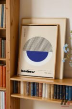 Bauhaus Mavi Yarım Daire Afişi Duvar Tablosu, Modern Ev Dekorasyonu - Görsel 5