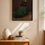 Claude Monet Yeşil Elbiseli Kadın Duvar Tablosu, Sanatsever Hediyesi